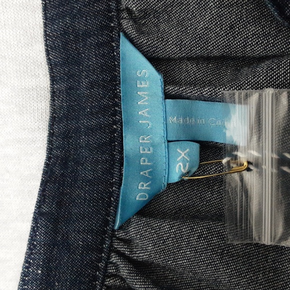 Draper James 2X Chambray Gathered Button Down Shirt - Picture 5 of 6